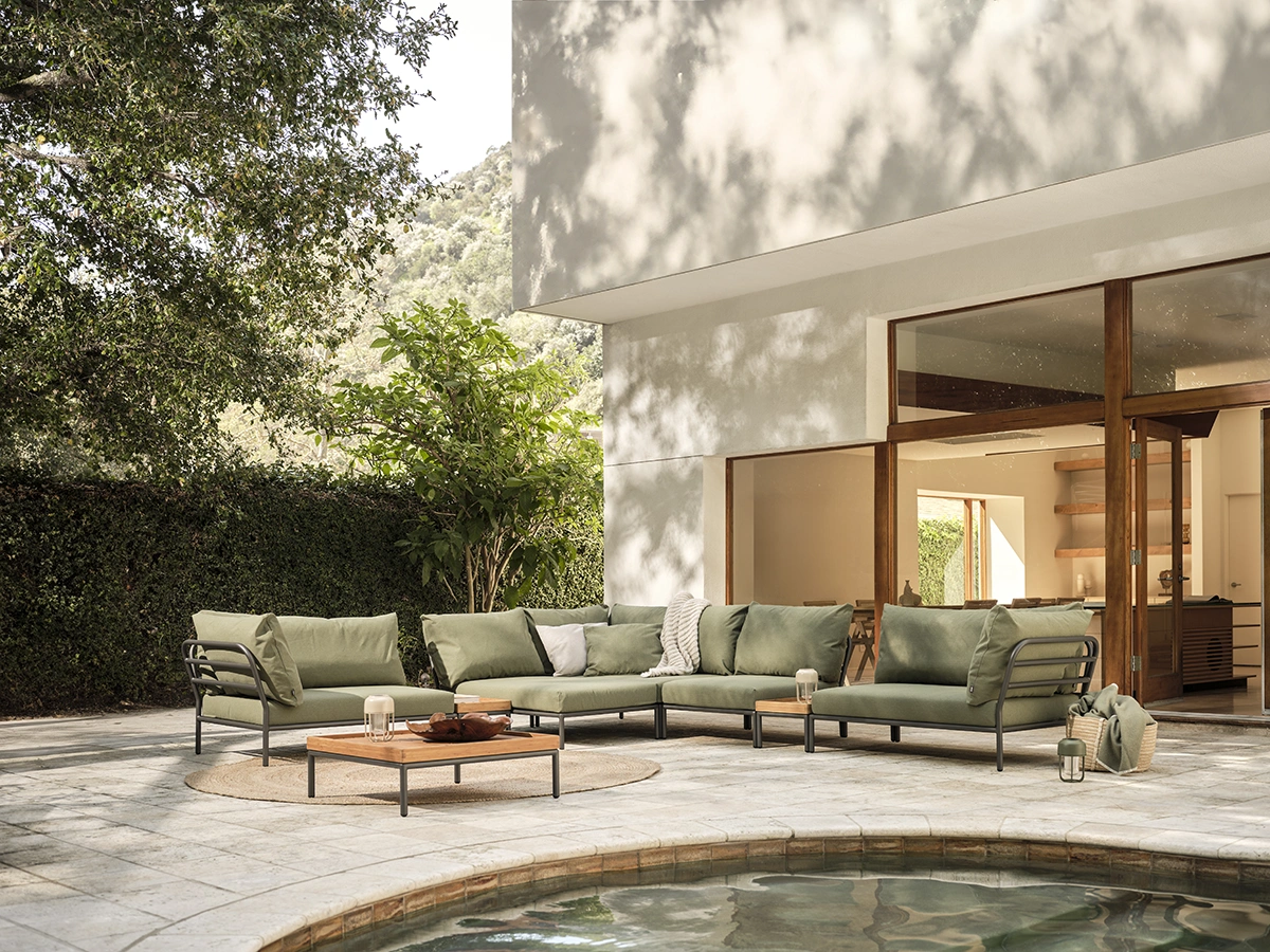 Level2 schäslong mörkgrå/leaf