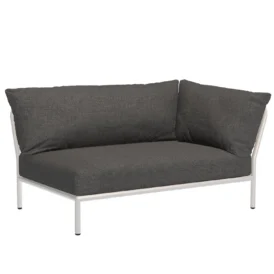 Level2 2-sitsdel höger vit/mörkgrå