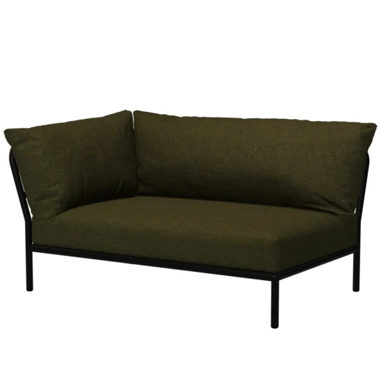 Houe Level2 2-sitsdel vänster mörkgrå/leaf