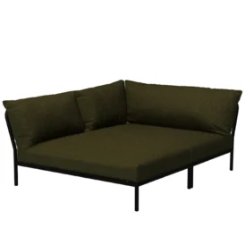 Level2 Cozy Corner vänster mörkgrå/leaf