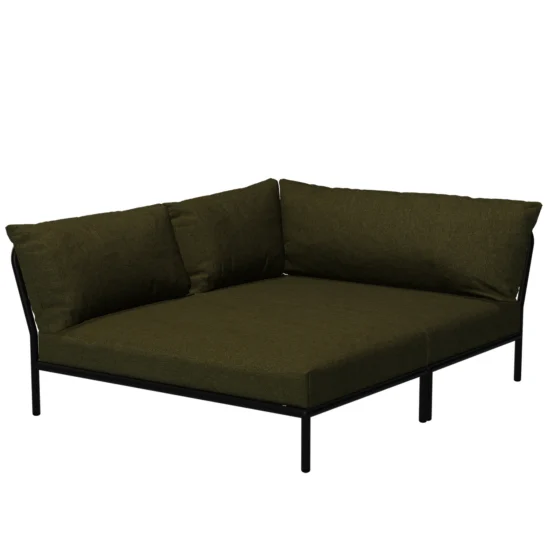 Houe Level2 Cozy Corner vänster mörkgrå/leaf