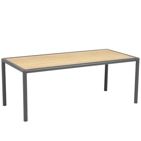 Gordon soffbord antracit/teak - 140x65 cm