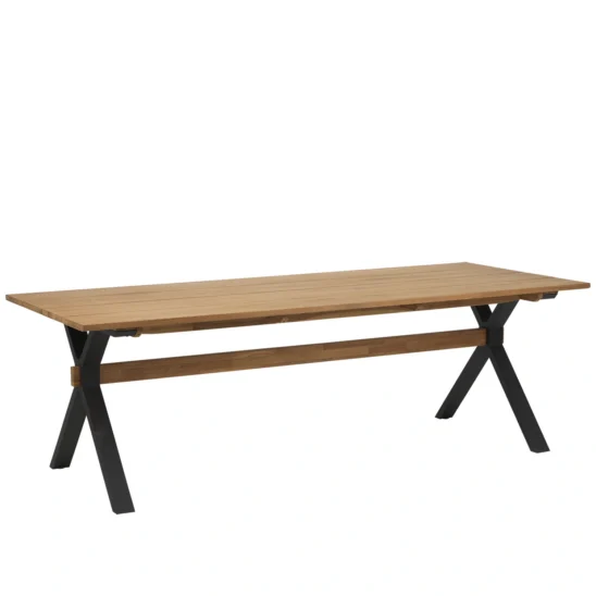 Mark matbord svart/teak - 230x95 cm