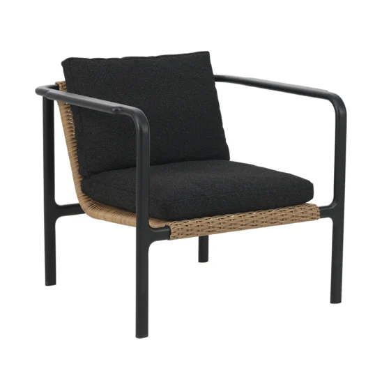 Motty fåtölj svart/teddy svart