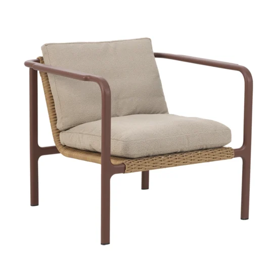 Motty fåtölj zin red/teddy beige