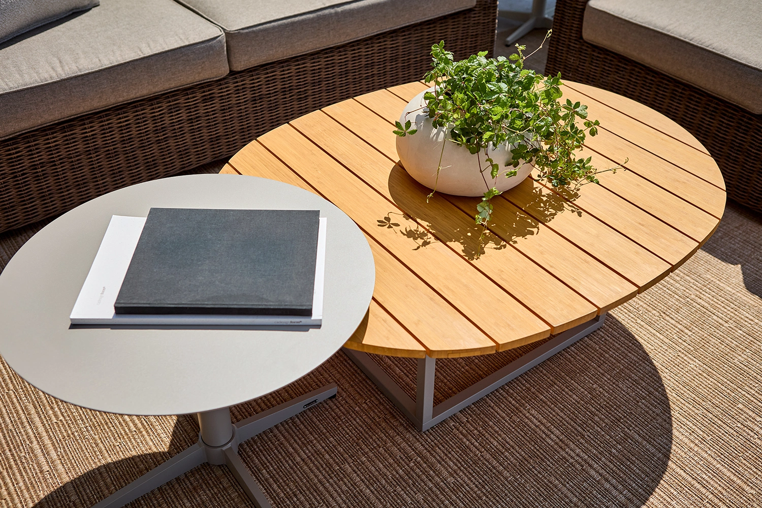 Olive soffbord khaki/bambu - 110x80 cm