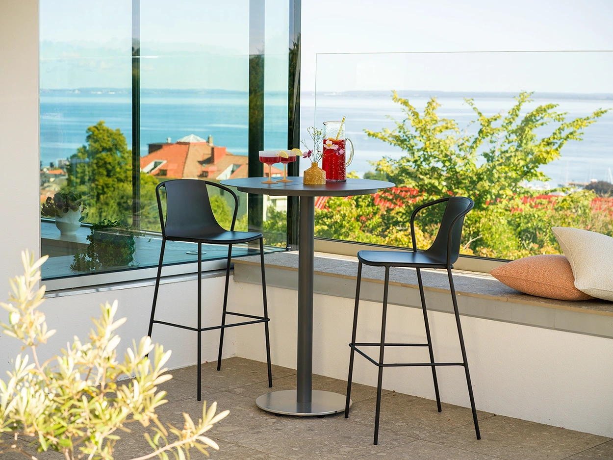 Peace barbord antracit - Ø80 H104 cm