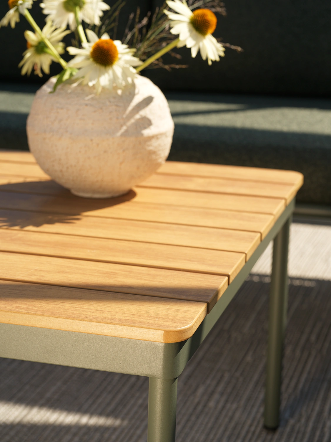 Reno soffbord nordic green/natur - 110x70 cm