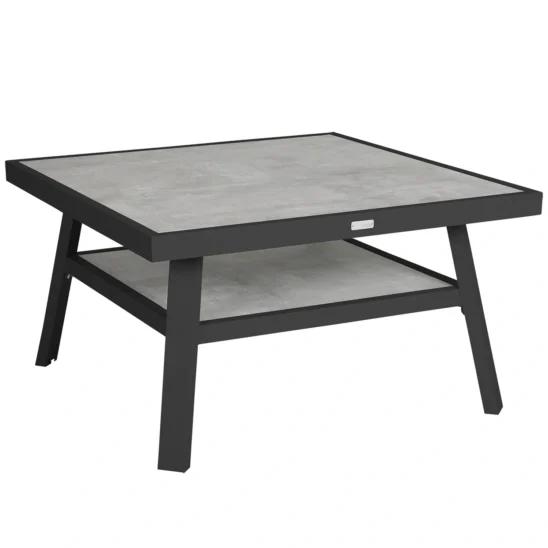 Samvaro Low soffbord - antracit/antracit, 90x90xH50 cm