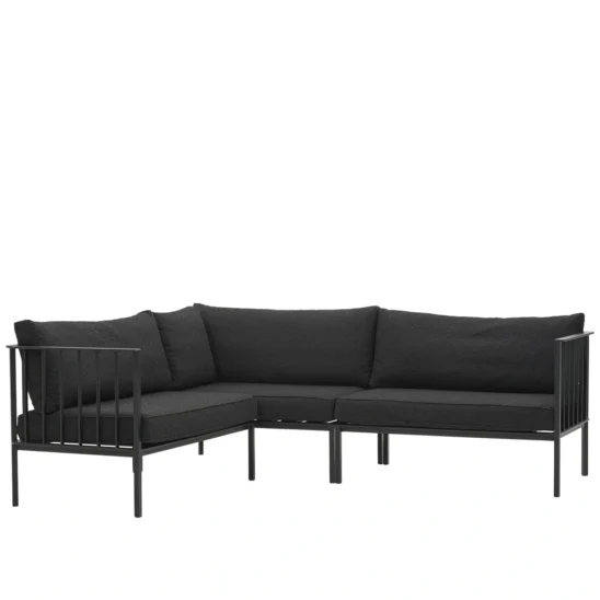 Upper hörnsoffa svart/teddy black