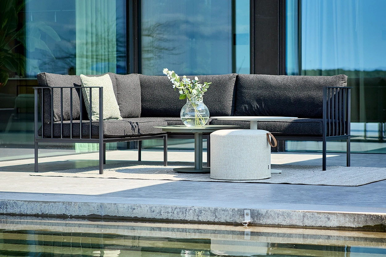 Upper hörnsoffa svart/teddy black