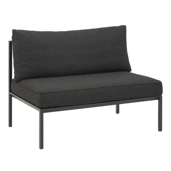 Upper mittdel 2-sits svart/teddy black