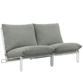 Blixt 2-sitssoffa ljusgrå/teddy verde