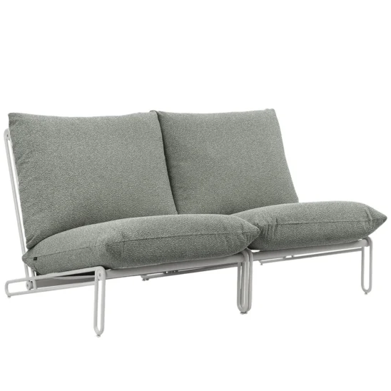 Blixt 2-sitssoffa ljusgrå/teddy verde