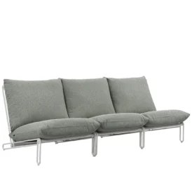 Blixt 3-sitssoffa ljusgrå/teddy verde