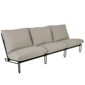 Blixt 3-sitssoffa svart/cley beige