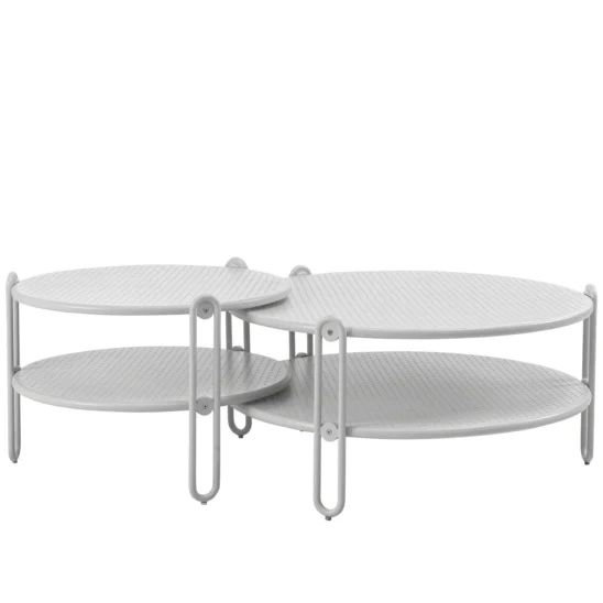 Blixt satsbord ljusgrå - Ø65/85 cm