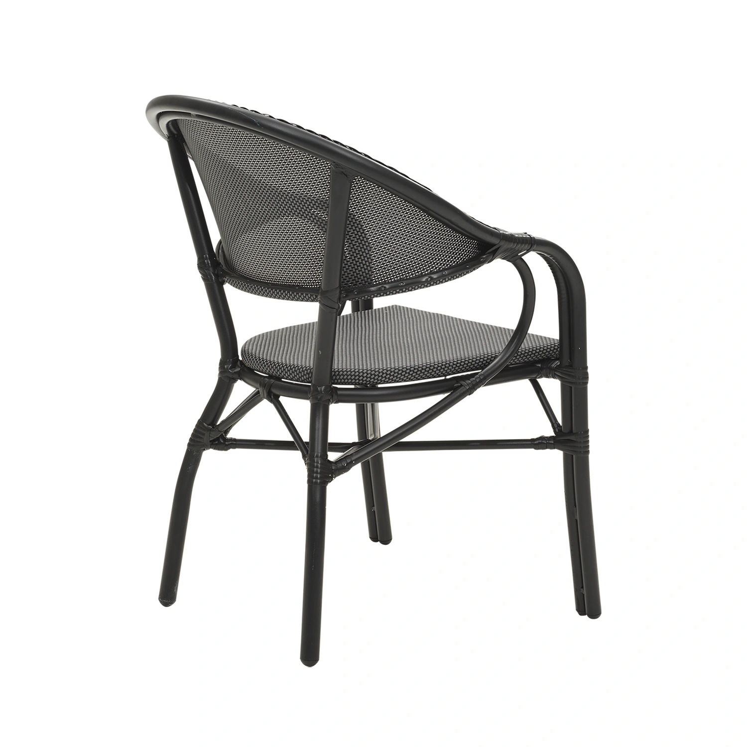 Parterre café karmstol svart