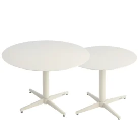 Mill satsbord pärlvit Ø60/75 cm