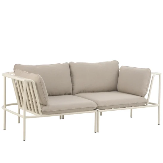 Collier 2-sitssoffa pärlvit/teddy beige