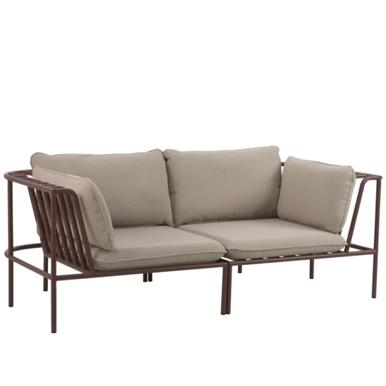 Collier 2-sitssoffa zin red/teddy beige