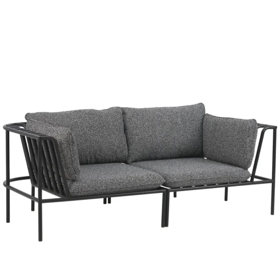 Collier 2-sitssoffa svart/teddy antracit