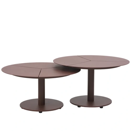 Peace satsbord zin red - Ø80/80 cm