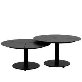 Peace satsbord svart - Ø80/80 cm