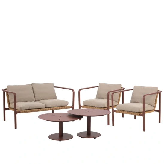 Motty soffgrupp zin red/teddy beige