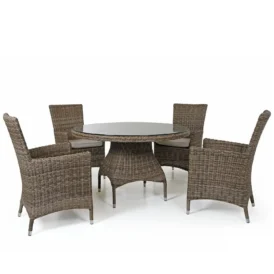 Ninja matgrupp rustik - 4 stolar, Ø120 cm