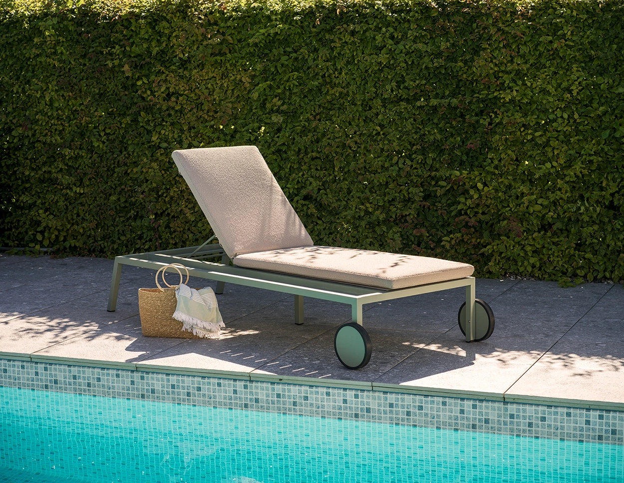 Samvaro solsäng dusty green/teddy beige