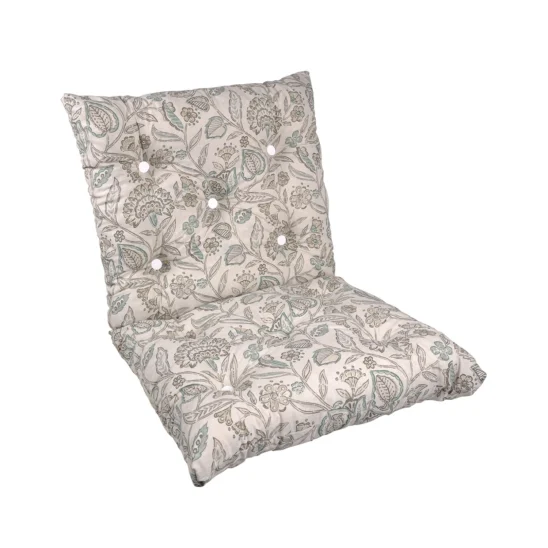 Flockdyna Låg Vine beige/grön, 56 cm bred