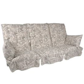 Hammockdynor hög rygg bomull - vine beige/green