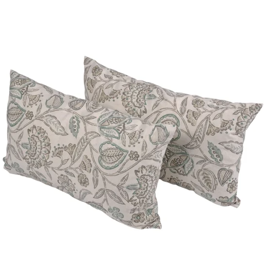 Sidokuddar från Fritab i mönstre vine green.