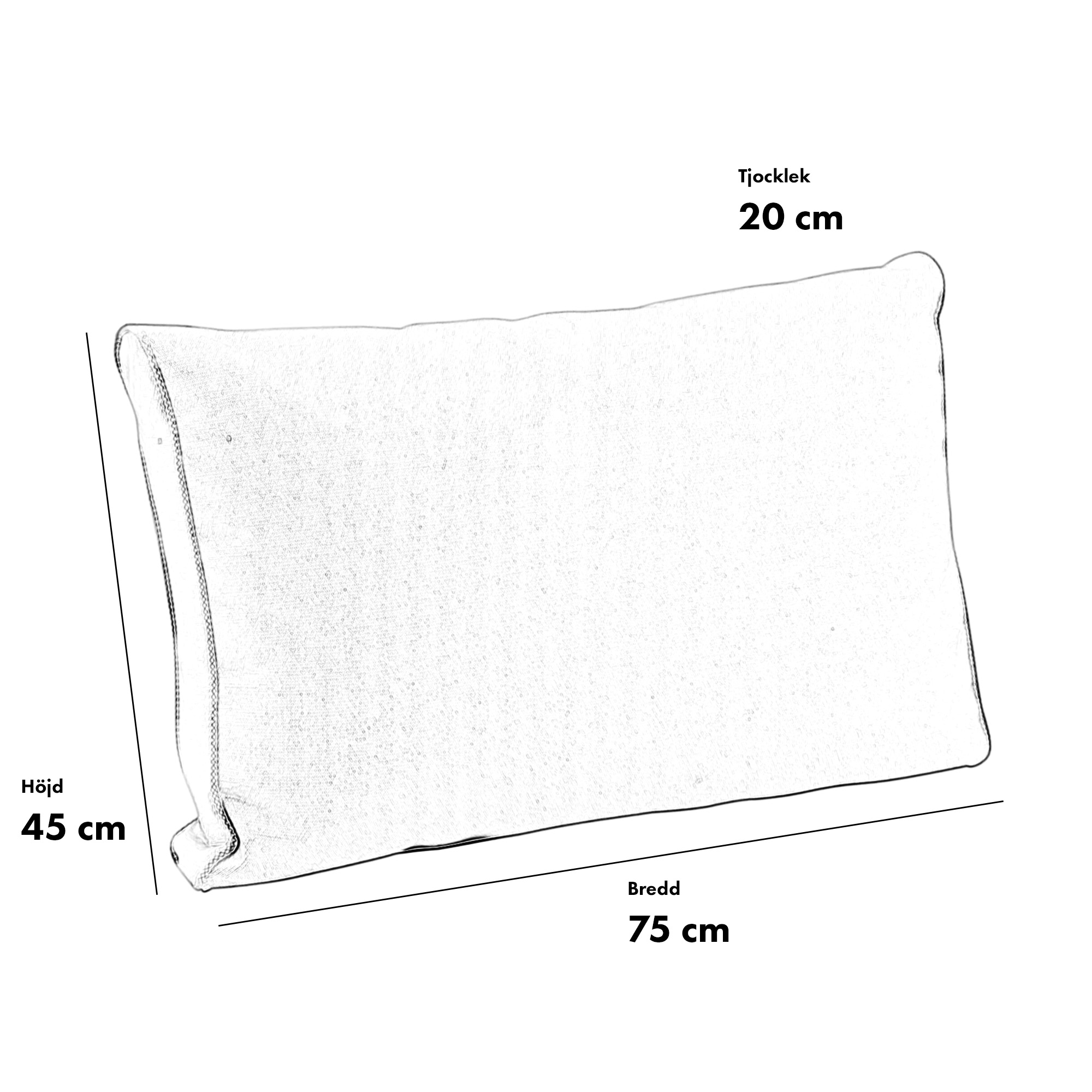 Royal Allväder Barbie ryggdyna - beige, 75x45 cm