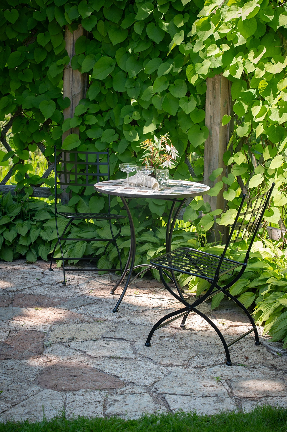 Venice stol rutig svart