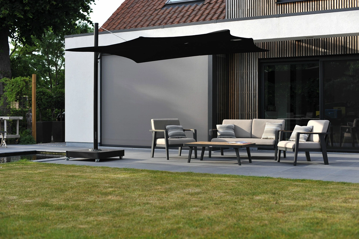 Spectra Straight 90° parasoll - svart, 300x300 cm