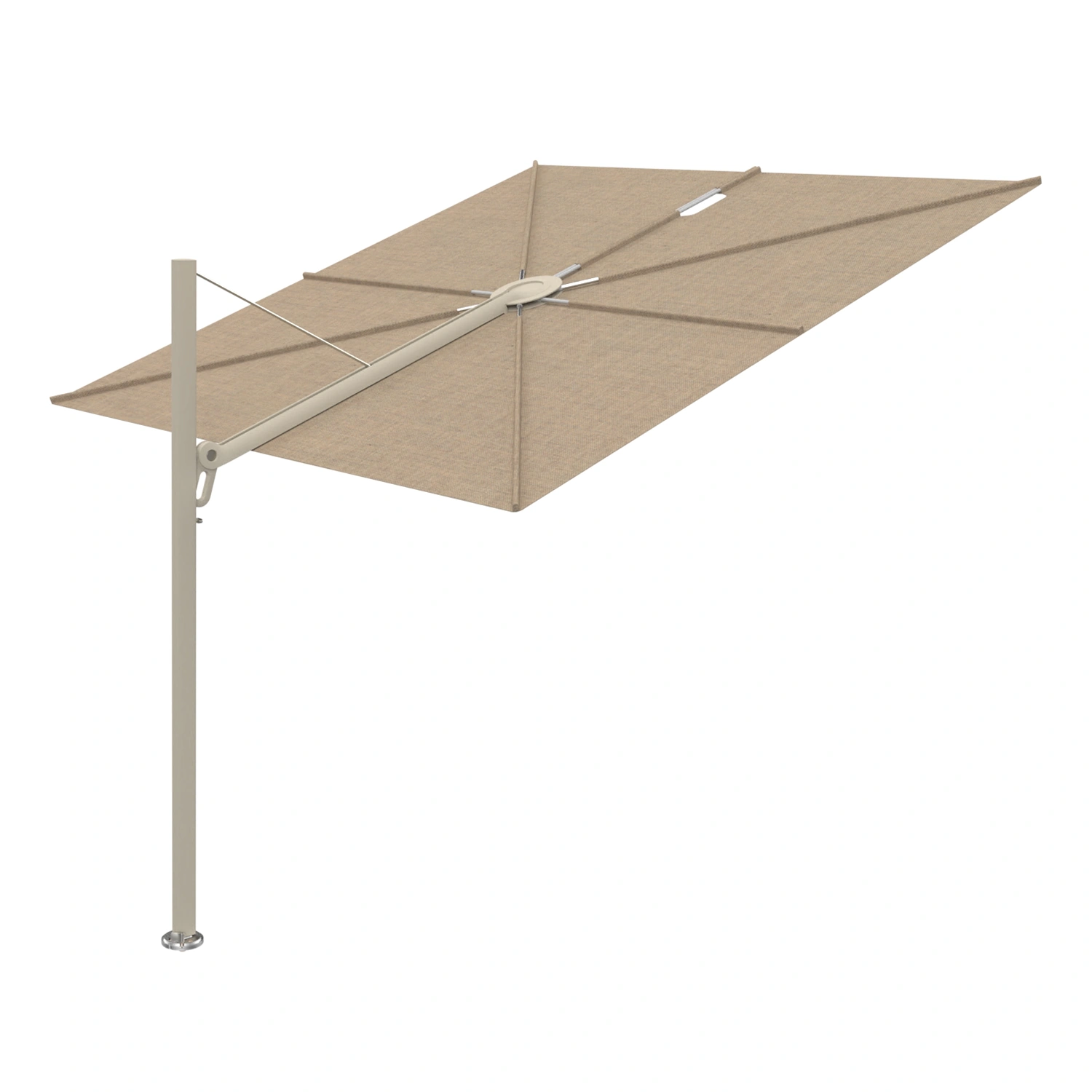 Spectra Straight 90° parasoll - beige limestone, 300x300 cm