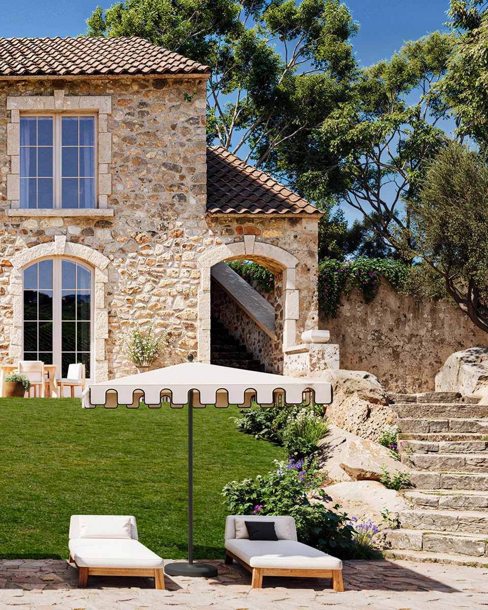 Nata UX Roman parasoll - canvas, 230x230 cm