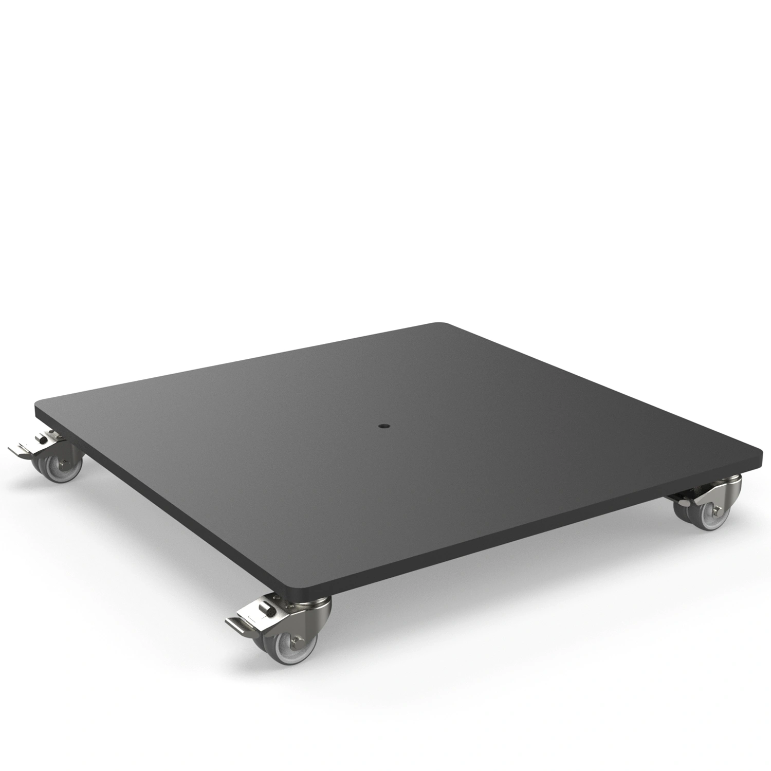 Flatbase parasollfot med hjul - svart, 50 kg