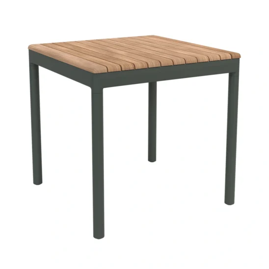 Fritz Hansen Pelagus cafébord grön/teak 75x75 cm