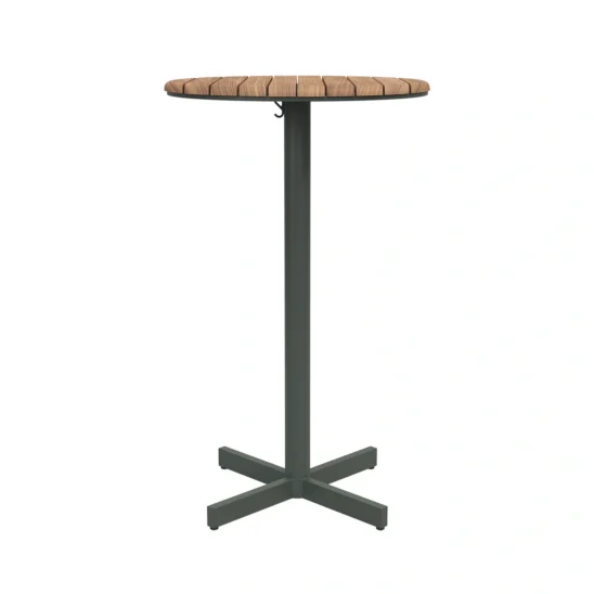 Fritz Hansen Pelagus barbord grön/teak - Ø62 H105 cm