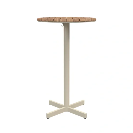 Fritz Hansen Pelagus barbord ivory/teak - Ø62 H105 cm