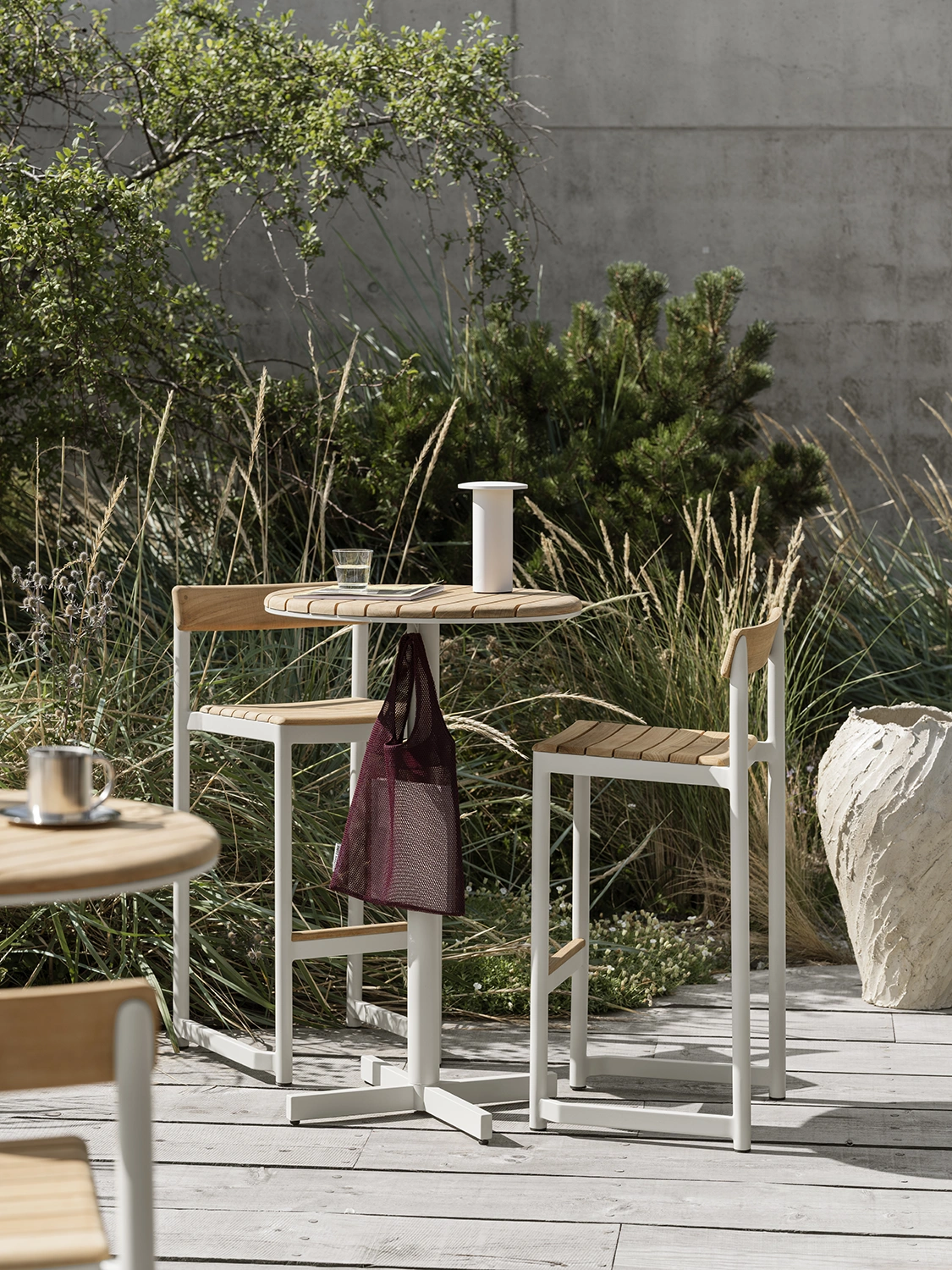 Pelagus barstol hög ivory/teak