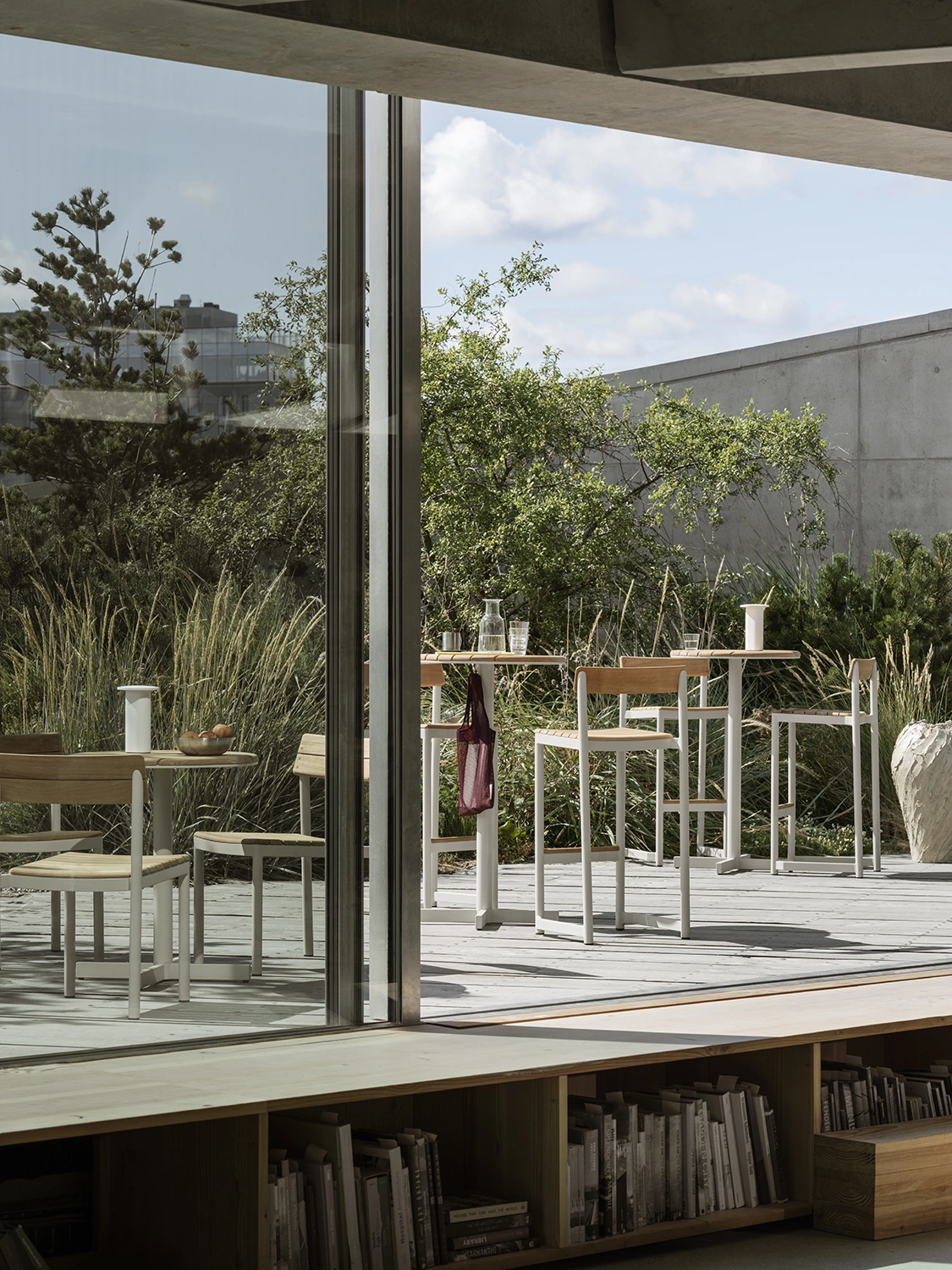 Pelagus barstol hög ivory/teak