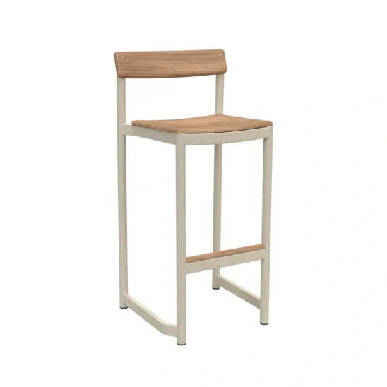 Fritz Hansen Pelagus barstol hög ivory/teak