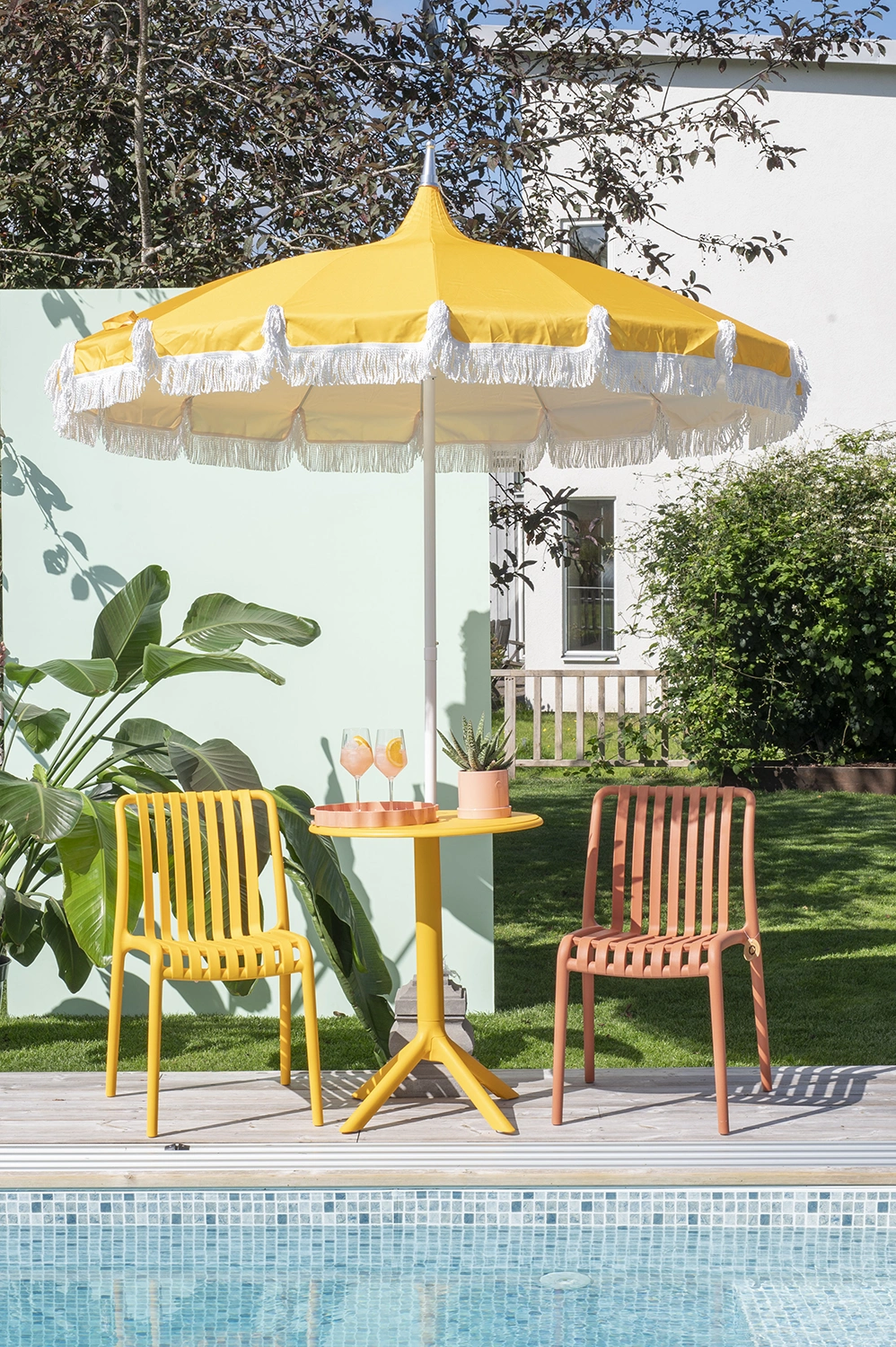 Santiago parasoll gul Ø207 cm