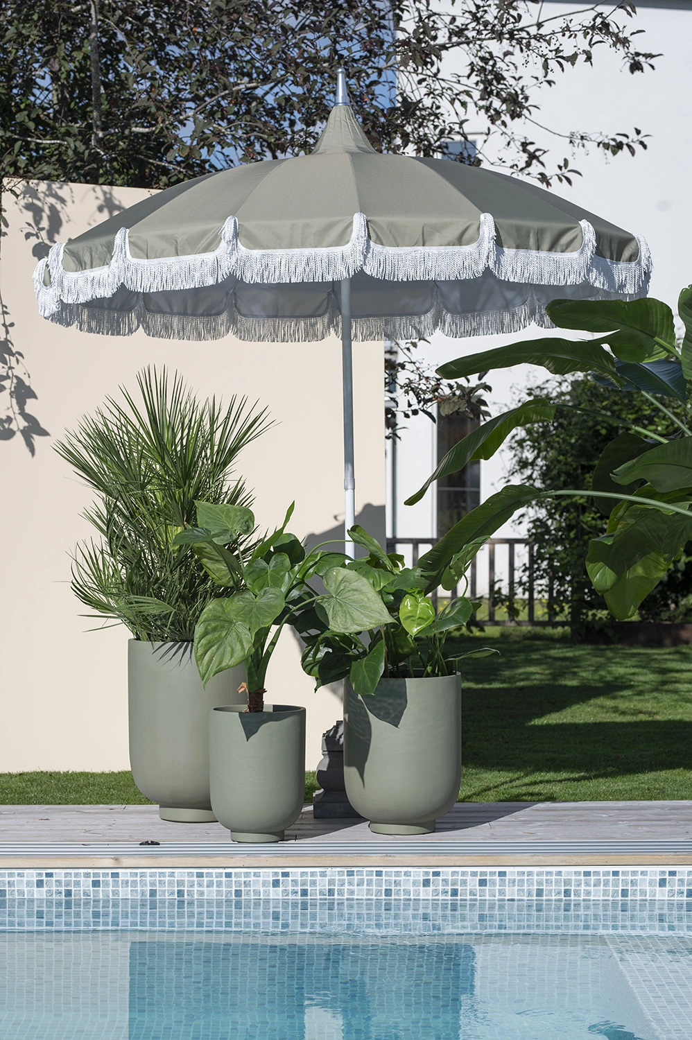 Santiago parasoll grön Ø207 cm