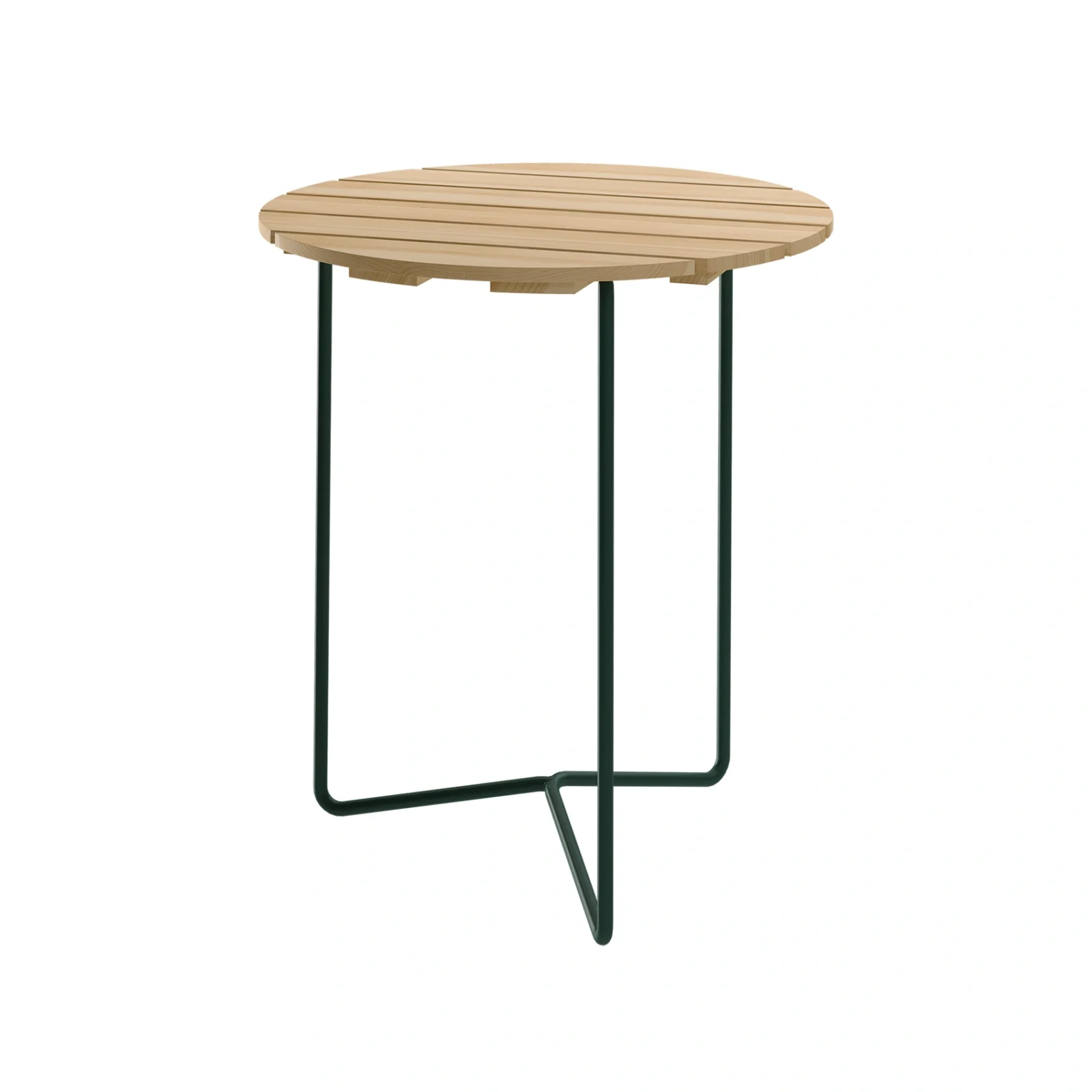 6B bord oljad furu / mörkgrön Ø60 cm