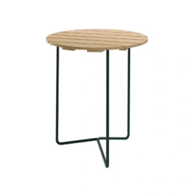 6B bord oljad furu / mörkgrön Ø60 cm